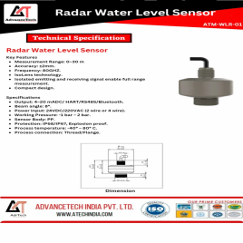 0-30m Water Level Radar Sensor