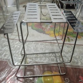 10 Inch Stainless Steel Ss Cutlery Stand, 5 Compartments