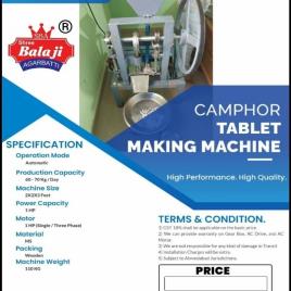 1hp Mild Steel Camphor Tablet Machine