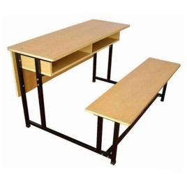 2 Seat Wooden Classroom Bench Desk