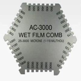 Aluminum Hexagonal Wet Film Thickness Gauge (25t-3000 Um)