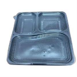 3-Compartment Meal Tray, Black, India