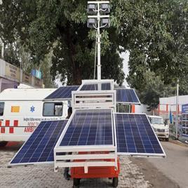 3kW Mobile Solar Tower Light, 9m Mast