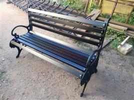 3 Seater Steel Benches, With Backrest