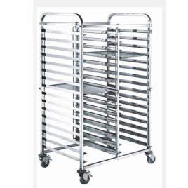Luxury Stainless Steel Bread Rack Cart, 30 Decks