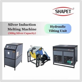 30Kg Silver Induction Furnace with Chiller