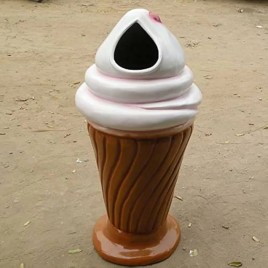 FRP Ice Cream Dustbin, 40L