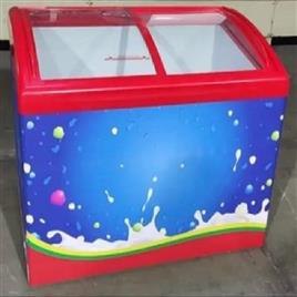 350L Curved Glass Chest Freezer