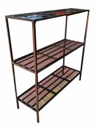 4 Feet Black Iron Storage Rack