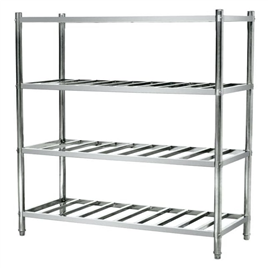 4' Silver SS 304 Storage Rack, 1200x450x1500