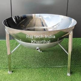 4 Litre 2-Piece SS Rasgulla Steam Kadhai for Hotels