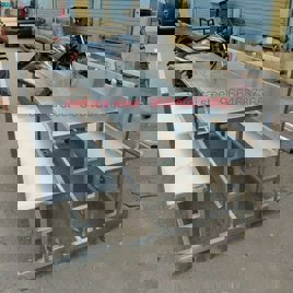 4 Seater Stainless Steel Table Bench Set