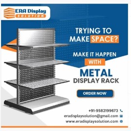 4 Shelf Metal Pegboard Display Equipment