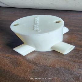 20mm Deep Circular 4-Way Electrical Box