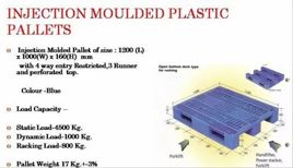 4 Way Blue Plastic Material Handling Pallet