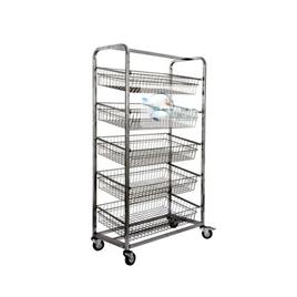 5 Basket Stainless Steel Trolley