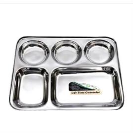 5 Compartment Steel Thali