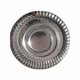 5 Inch Silver Foil Wrinkle Plate