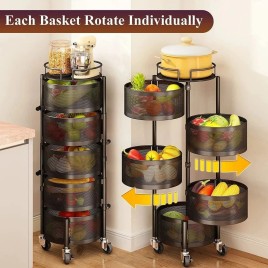 5 Layer Round Storage Trolley