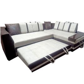 5 Seater L Shape Wooden Sofa Bed