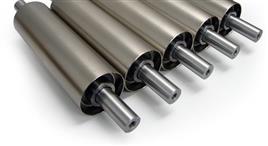 Aluminum Rubber Conveyor Rollers 50-200mm, 2500-3500mm Length