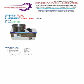 50Hz Granules Semi Automatic Weight Filler, 20-25 punch/min