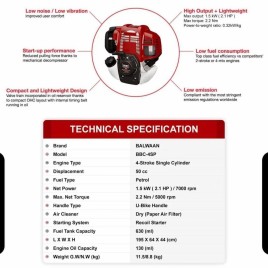 Balwaan 52 CC Backpack Brush Cutter