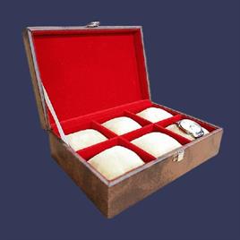 Brown 6-Piece Watch Display Box