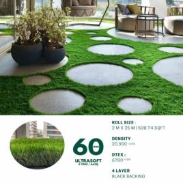 60mm Artificial Landscape Grass