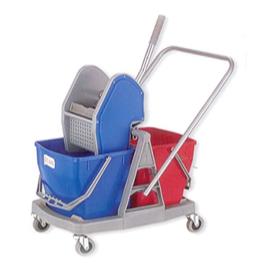 60L Dual Bucket Wringer Trolley