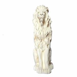 Fiber Lion Statue, 6x12 Inch