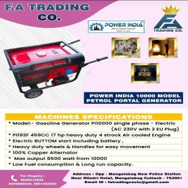 8.5 Kw Power India Petrol Generator