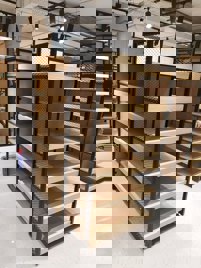 Aarax Wooden Wall Rack, Brown, 6x3 Feet