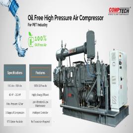 AC Three-Phase Oil-Free Air Compressor, 42 Kg Discharge