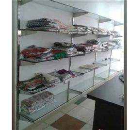 Silver Adjustable Wall Mounted Garment Rack