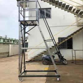 Industrial Aluminium Trolley Ladder