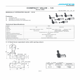 Aluminium G1/4 Hand Lever Valve