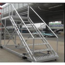 Aluminium Rolling Step Ladder, 4 Wheels