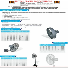 Aluminum Flameproof Exhaust Fan, Commercial Duty, 1440 RPM