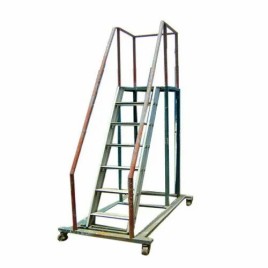 Anodised Aluminum Trolley Step Ladder