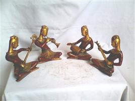 7 Inch Cherry Color Brass African Music Set