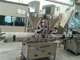 Automated Double Head Auger Syrup Filler