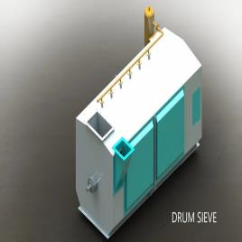 Automated Painted Drum Sieve, Three Phase, 4000 kg/Hr