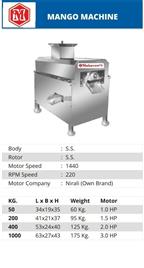 Automatic Single Phase Fruit Pulper, 50 Kg/Hr