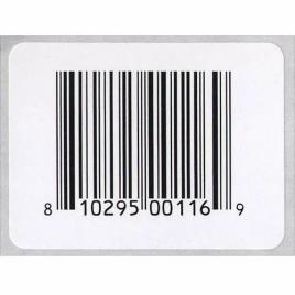 Black Printed PE Barcode Label