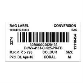 Surface Finish Barcode Stickers