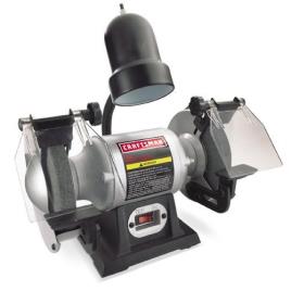 Bench Grinder With Integrated Lamp