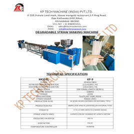 Biodegradable Straw Production Machine