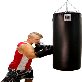 Black Leather Boxing Punching Bag (24 Inch)