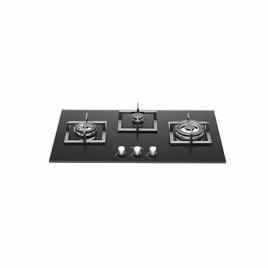 Black 3-Burner Built-In Hob
